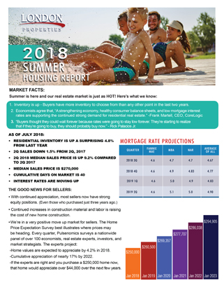 2018 Summer Housing Report
