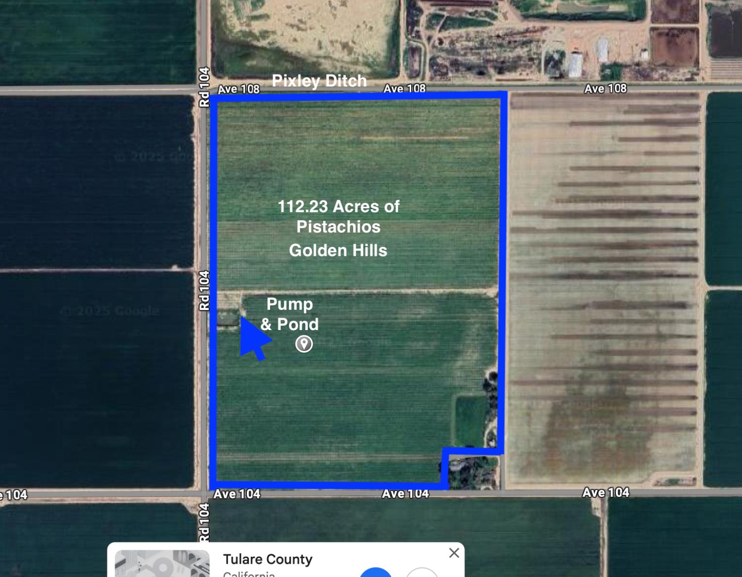 99999 NE Corner of Road 104 & Ave 104, Pixley, CA 93256