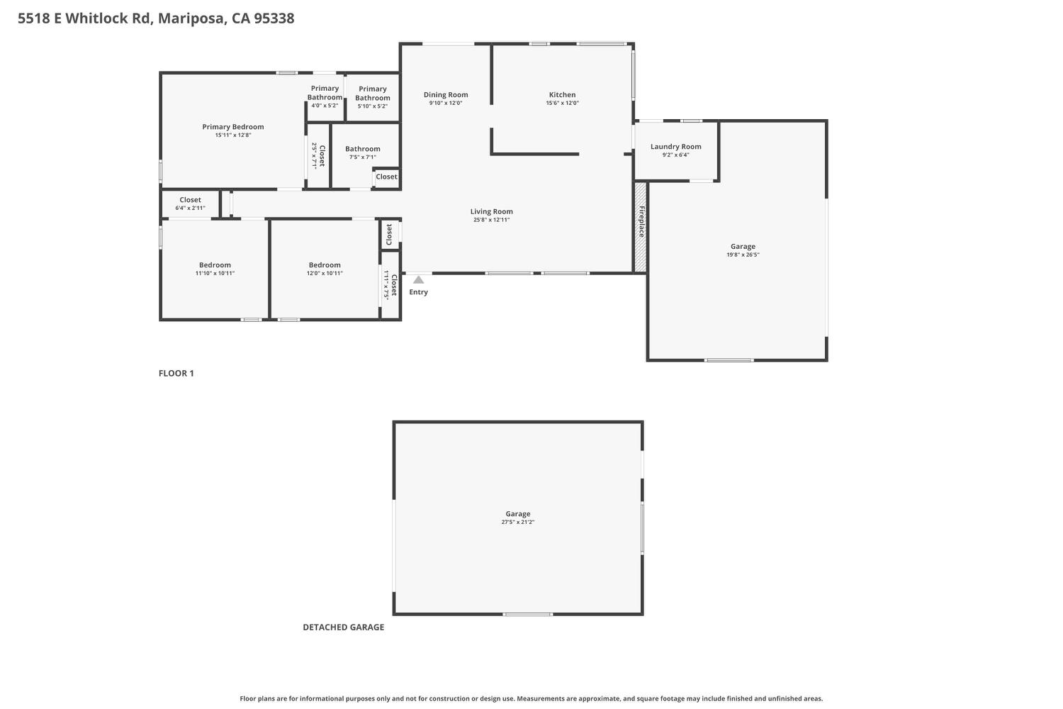5518 E Whitlock, Mariposa, CA 95338