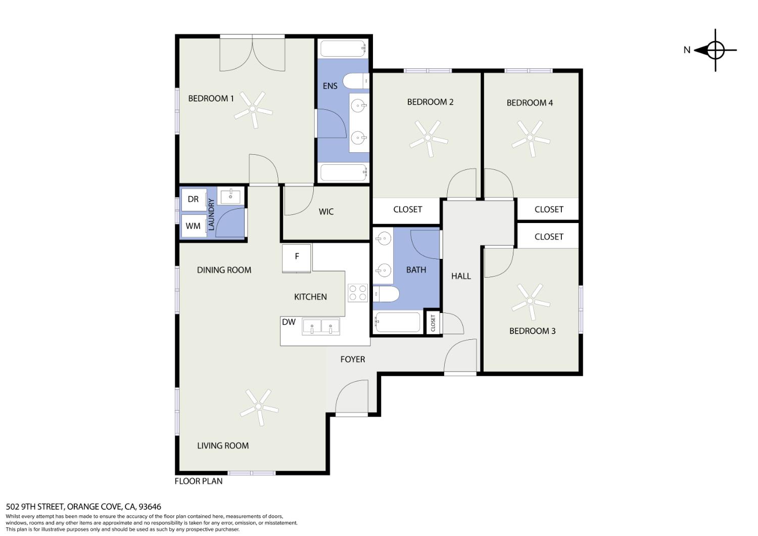 502 9Th St, Orange Cove, CA 93646