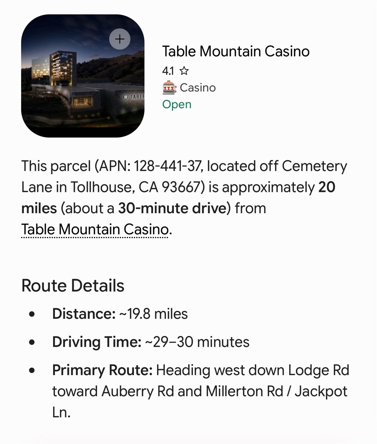 0 0 No Address Available, Tollhouse, CA 93667