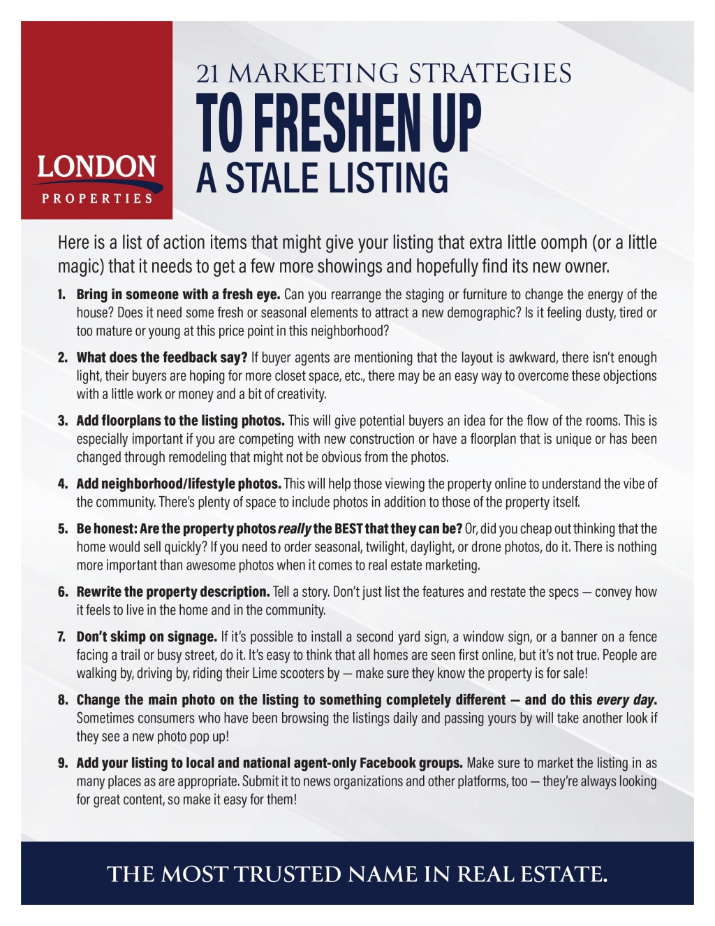 21 Marketing Strategies To Freshen Up A Stale Listing